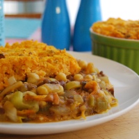 Lentil and Chickpea Cottage Pie with Sweet Potato Topping