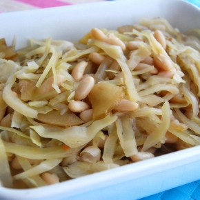 Technique of the Week! Slow cooked Cabbage, Apple and Canellini beans