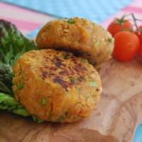 Red Lentil and Butternut Squash Burgers - Vegan and Gluten free