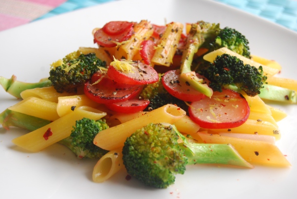 Broccoli, Radish and Lemon Pasta Salad