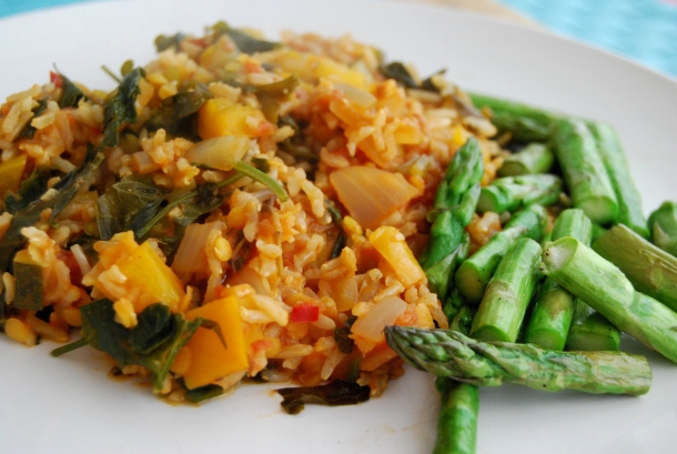 Brown Rice and Lentil Jambalaya (GF, Vegan)